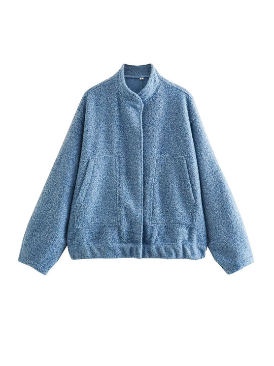 Damen Übergangsjacke mit modernem Stoffmix und praktischen Taschen R&B