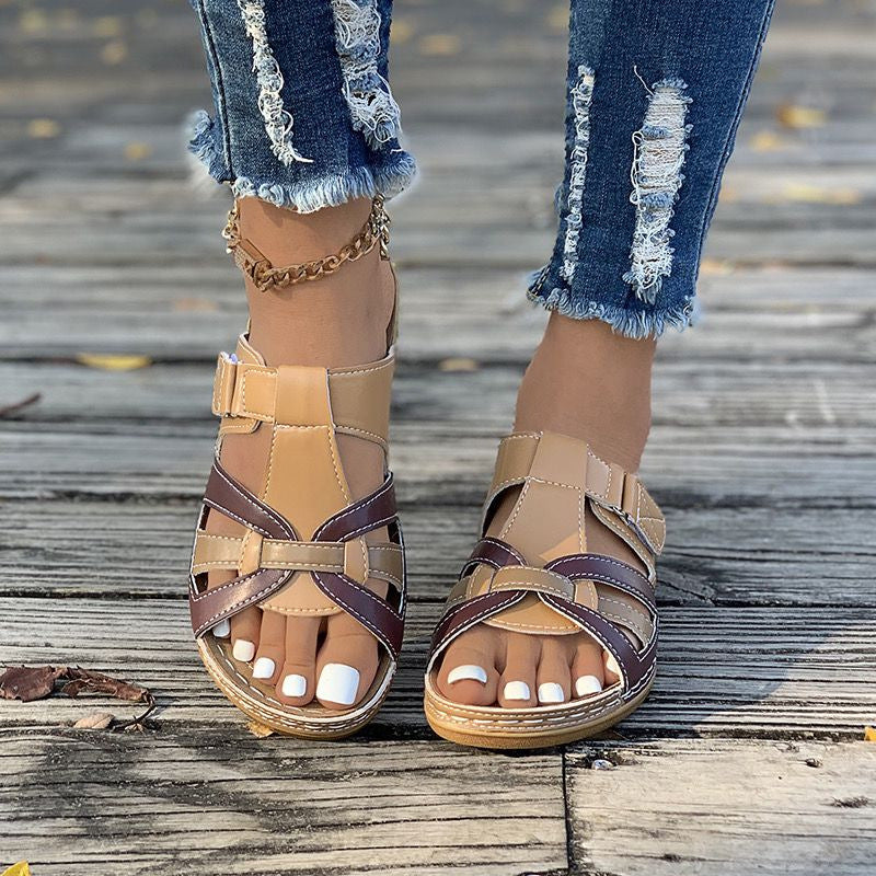 Damen Clogs mit verstellbaren Riemen und gepolstertem Fußbett R&B