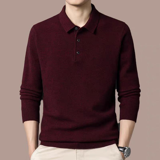 Herren langärmliges Poloshirt R&B