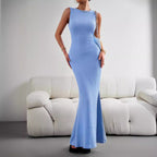 Damen Figurnahes Maxikleid mit seitlichem Schlitz R&B
