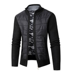 Herren modische Übergangsjacke mit modernem Stehkragen und strukturiertem Design