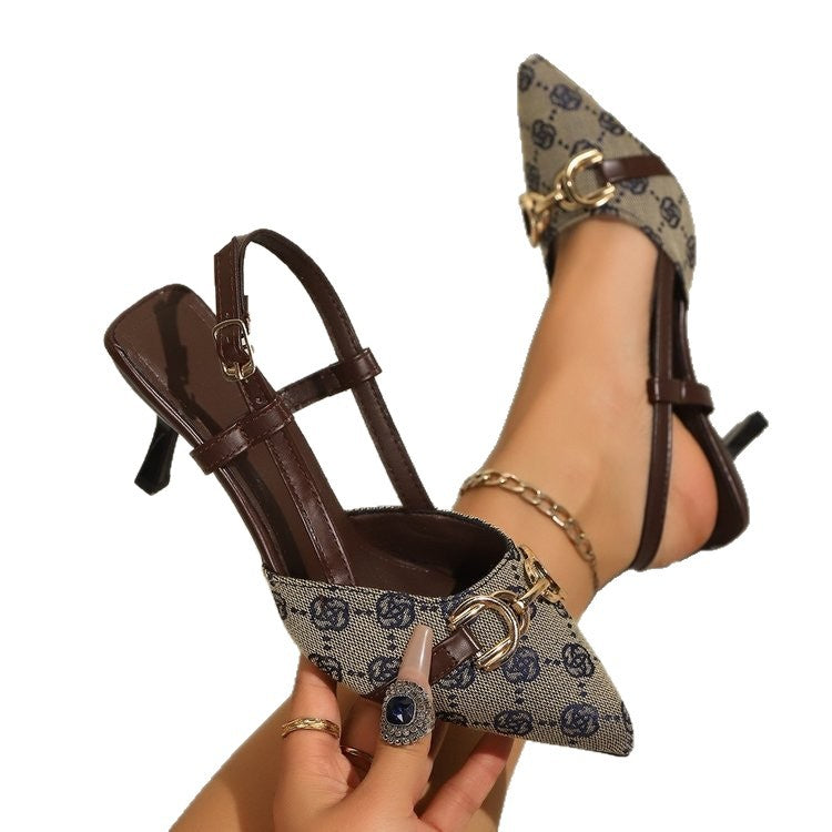 Damen elegante Slingback-Ballerinas mit modischen Verzierungen R&B