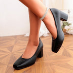 Damen Elegante und klassische Pumps mit mittelhohem Blockabsatz R&B