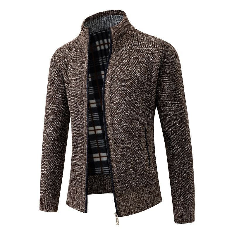 Herren modische Strickjacke mit hohem Kragen und hohem Komfort R&B