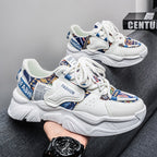 Damen Modische Sneakers mit einzigartigem Muster und dämpfender Sohle R&B