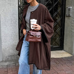 Damen versatile Wolle Cape R&B