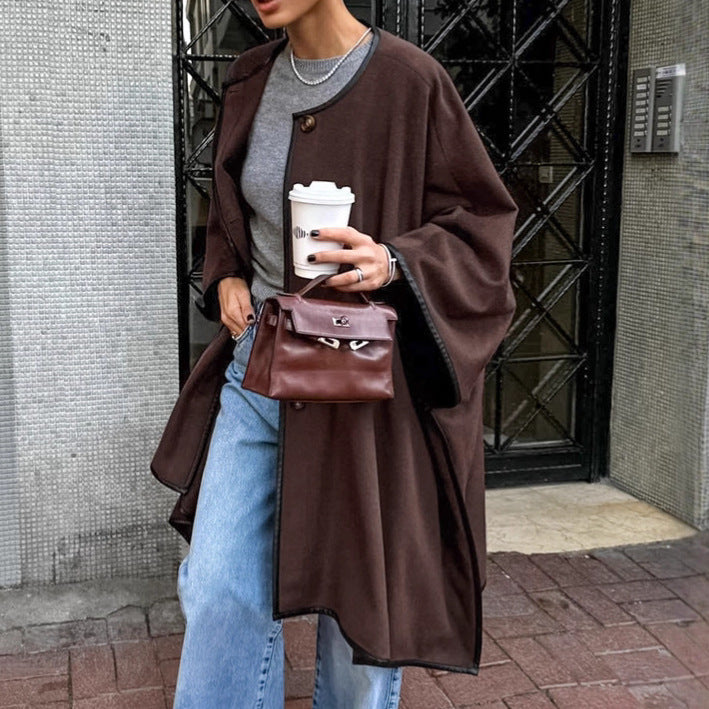 Damen versatile Wolle Cape R&B