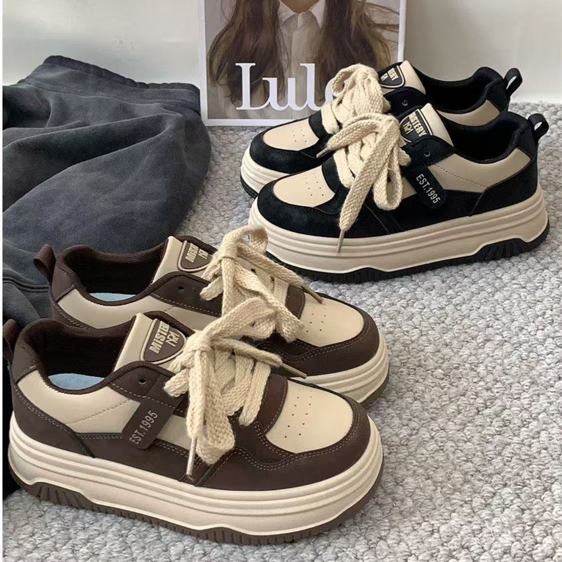 Damen Chunky Sneaker mit bequemer Dämpfung und modischem Design R&B