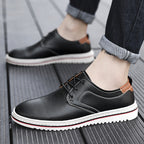 Herren Elegante Freizeit-Schnürschuhe aus hochwertigem Leder R&B