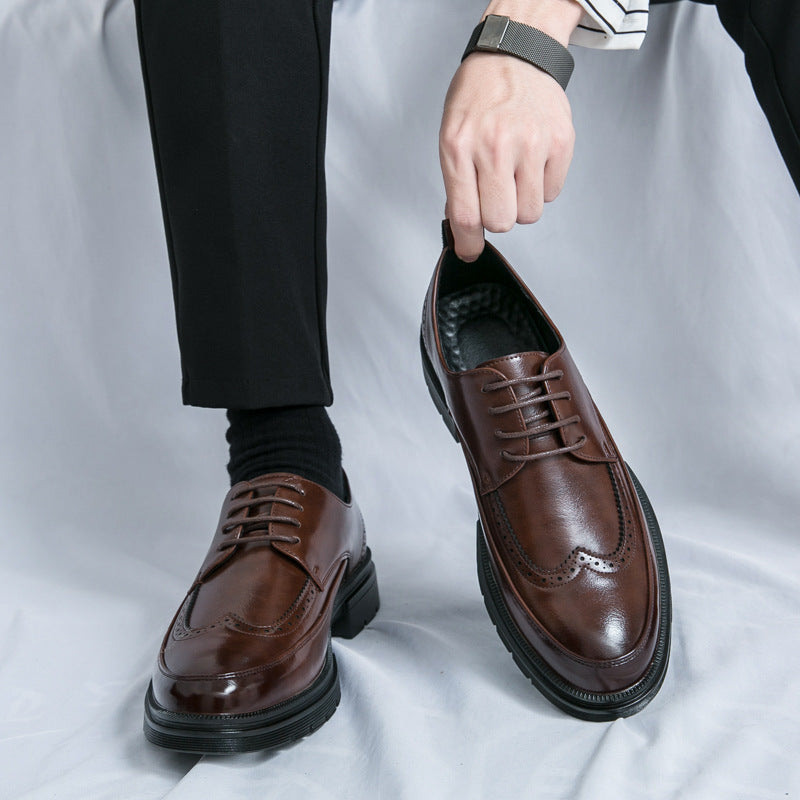 Herren Elegante Schnürschuhe aus hochwertigem Leder mit rutschfester Sohle R&B