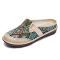 Damen Gemütliche Clogs mit elegantem Ethnomuster R&B