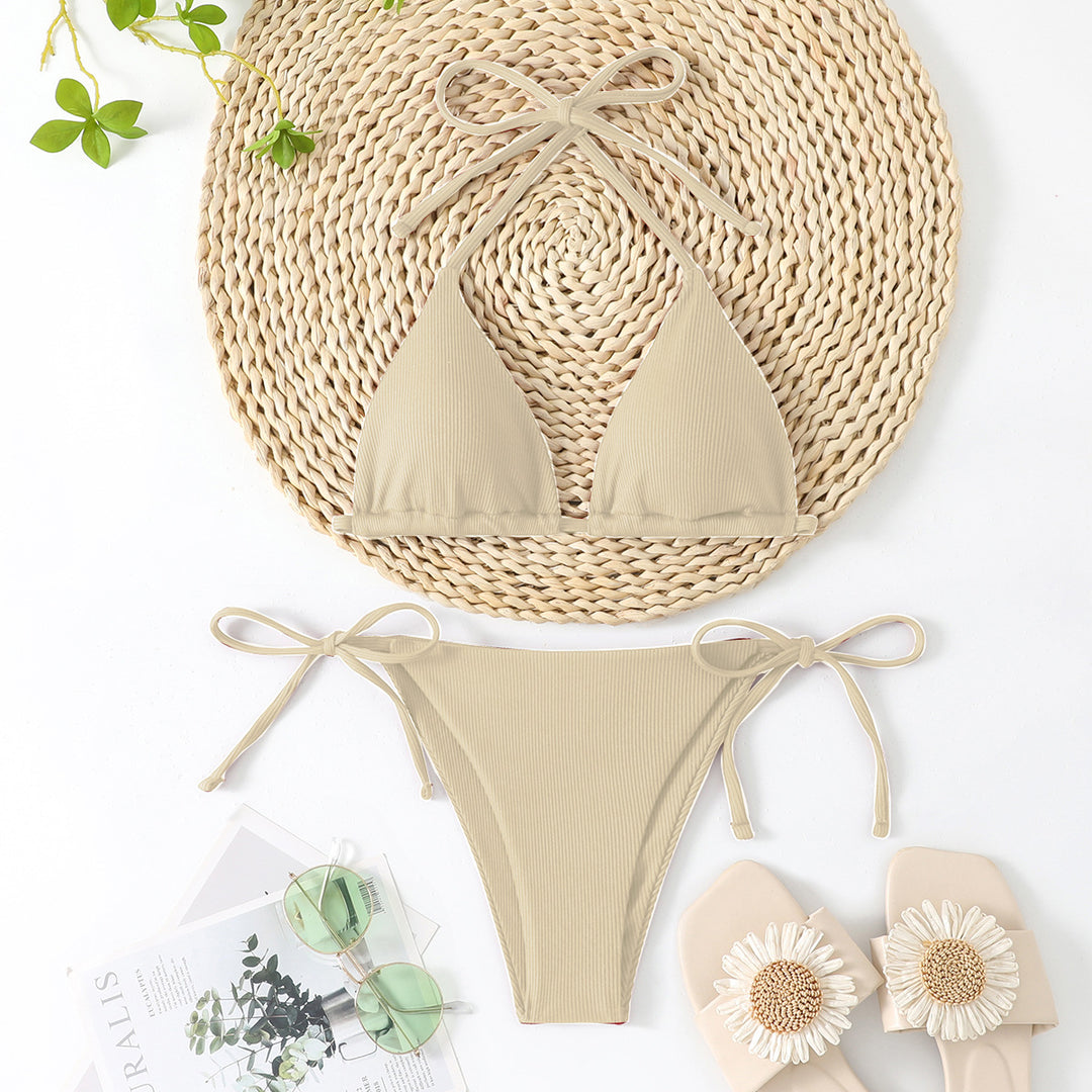 Damen Triangel-Bikini mit verstellbaren Schleifen R&B