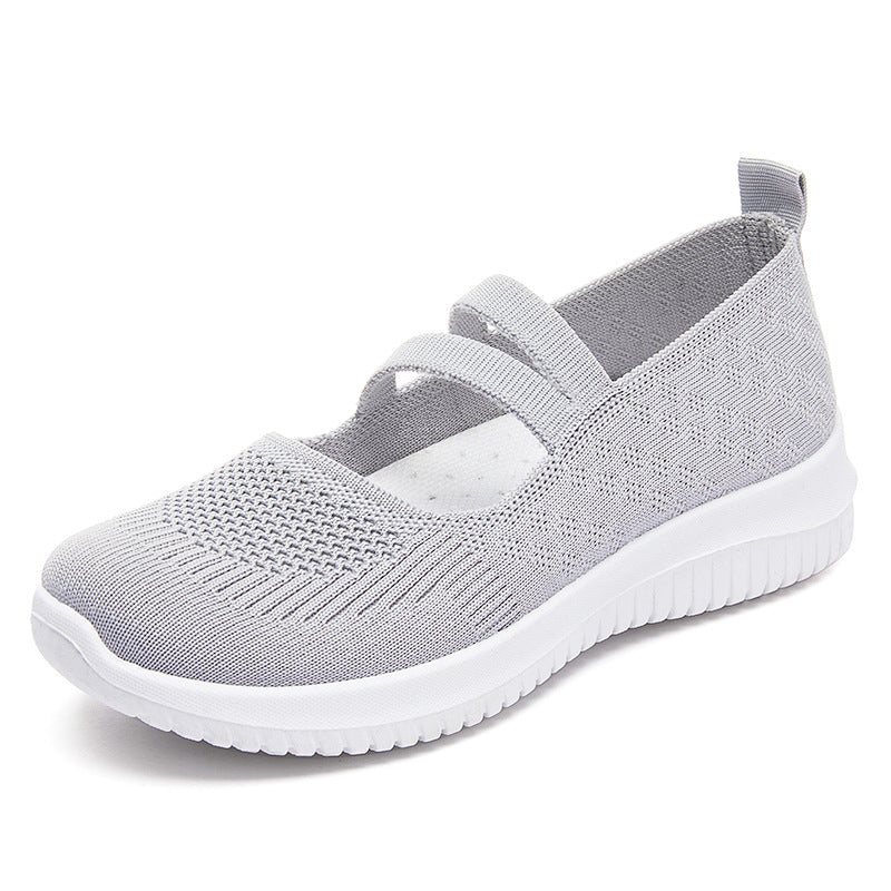 Damen Komfortable Slip-On Sneakers mit verstellbarem Riemen R&B