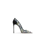Damen elegante High Heel Pumps mit glitzerndem Strass-Design R&B