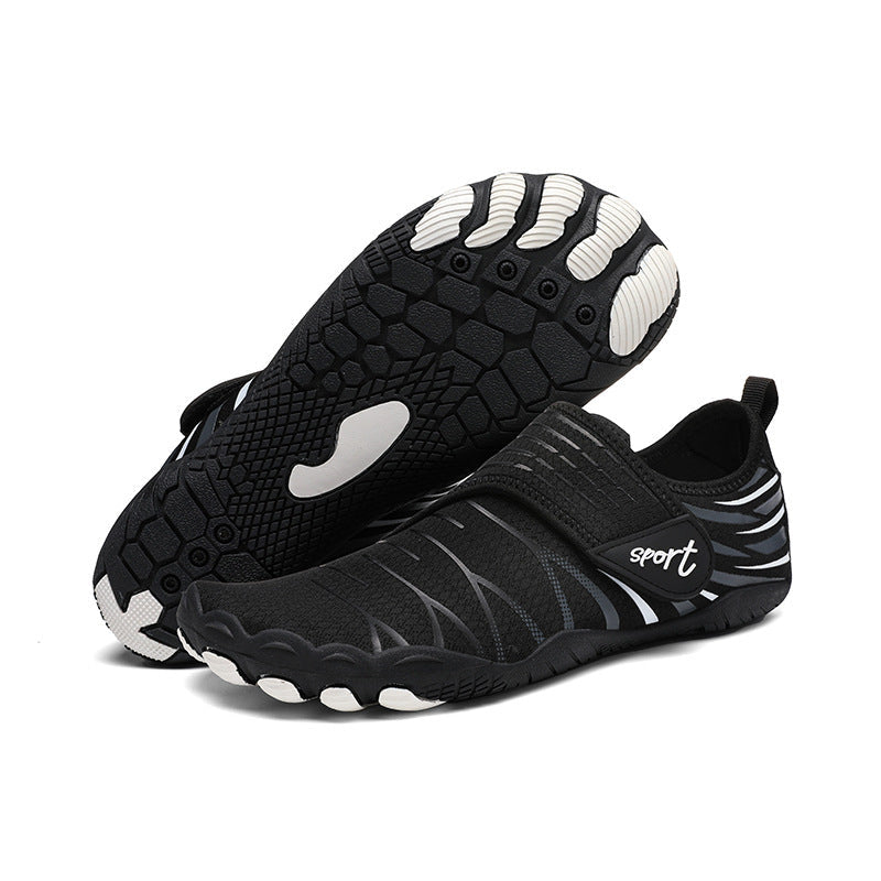 Damen rutschfeste Wasserfreizeitschuhe mit elastischem Schnellschnürsystem