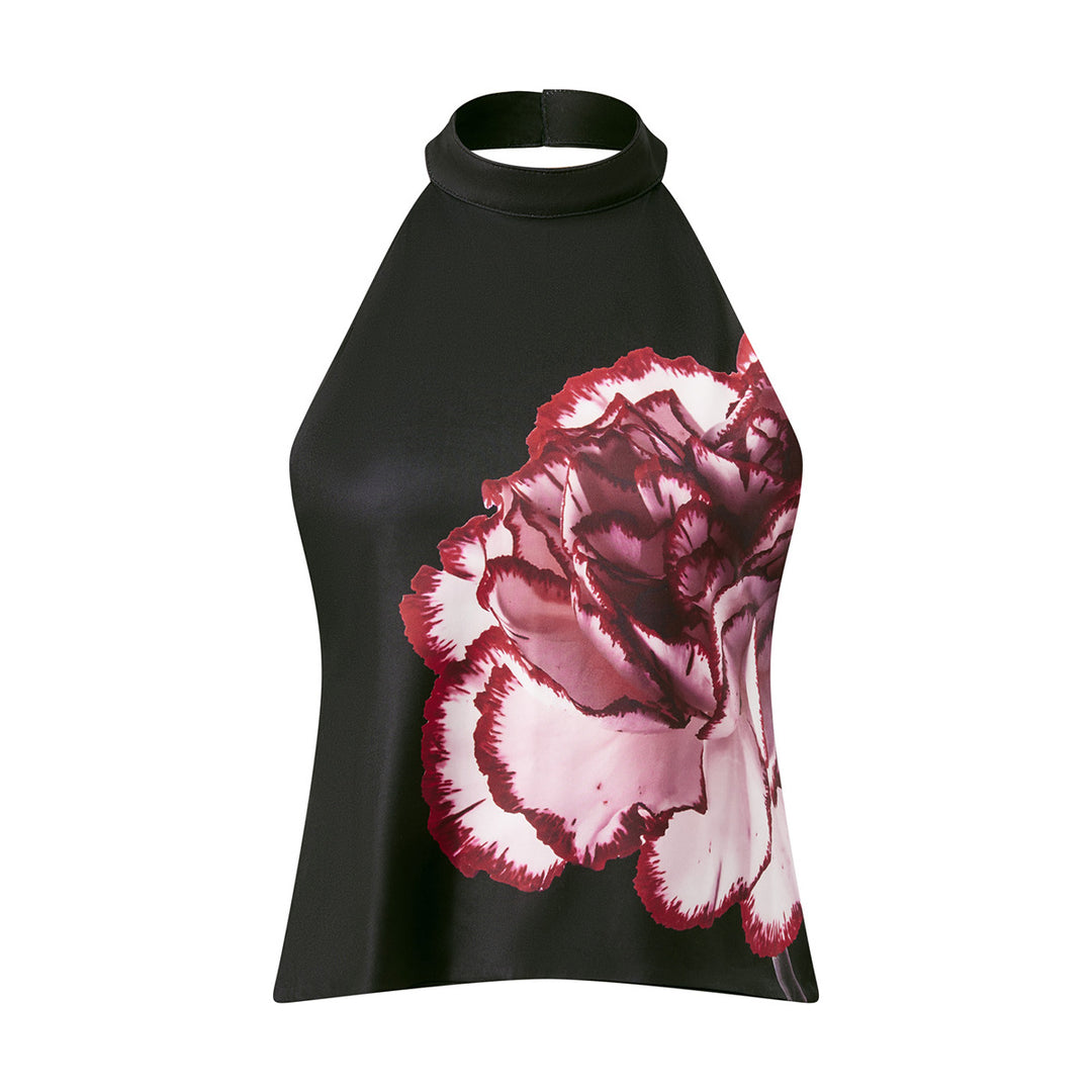 Damen Haltertop mit blühendem Design R&B