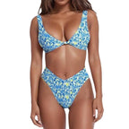 Damen Hochtaillierter Bikini mit verstellbaren Trägern R&B
