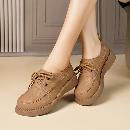 Damen Bequeme Schnürschuhe aus hochwertigem Leder mit ergonomischem Fußbett R&B