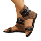 Damen modische Riemensandalen mit verstellbaren Schnallen R&B