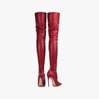 Femme Über-die-Knie Spitzenzehen Stiletto Stiefel R&B