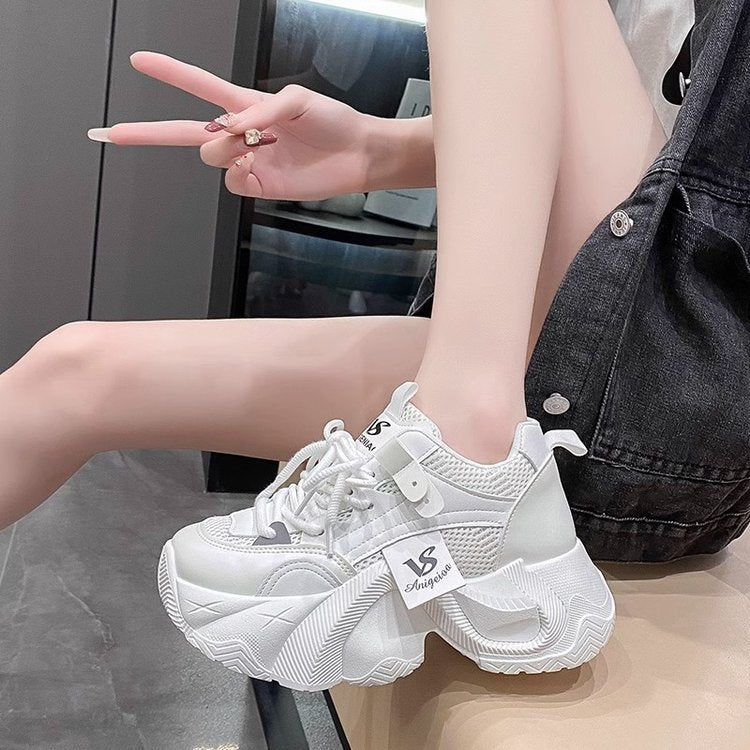 Damen Trendige Chunky Sneakers mit atmungsaktivem Mesh-Obermaterial und innovativem Sohlenprofil R&B