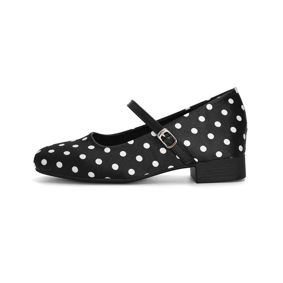 Damen Ballerinas mit modischem Klettverschluss und klassischen Punkte-Design R&B
