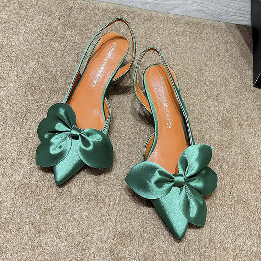 Damen elegante Slingback-Pumps mit Zierflügeln R&B