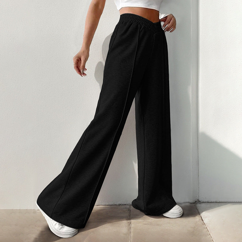 Damen Weit geschnittene Freizeithose mit elastischem Bund R&B