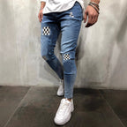 Herren trendige Skinny Jeans mit aufregenden Designelementen R&B