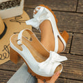 Damen Komfortable Plateau-Absatzsandalen mit Schleifen-Detail R&B