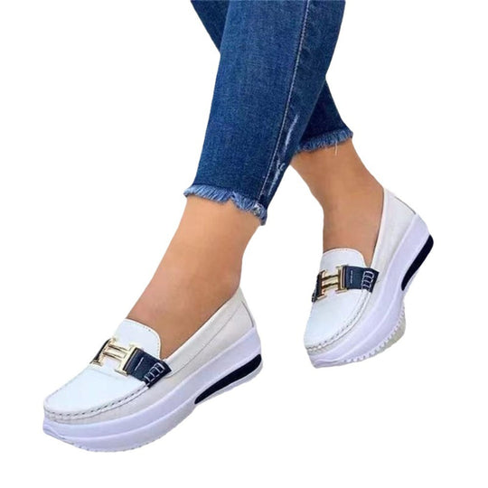 Damen modische Mokassins mit sportlichem Look und gepolsterter Sohle R&B