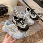 Damen sportliche Lauf-Sneaker mit atmungsaktiver Mesh-Oberfläche und robustem Sohlenprofil R&B