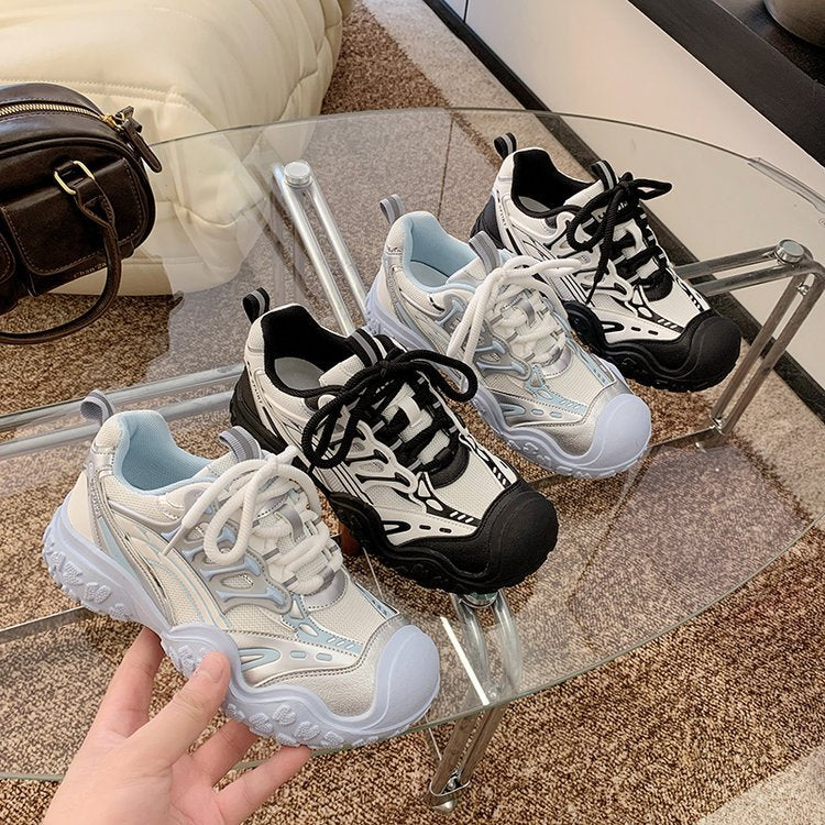 Damen sportliche Lauf-Sneaker mit atmungsaktiver Mesh-Oberfläche und robustem Sohlenprofil R&B