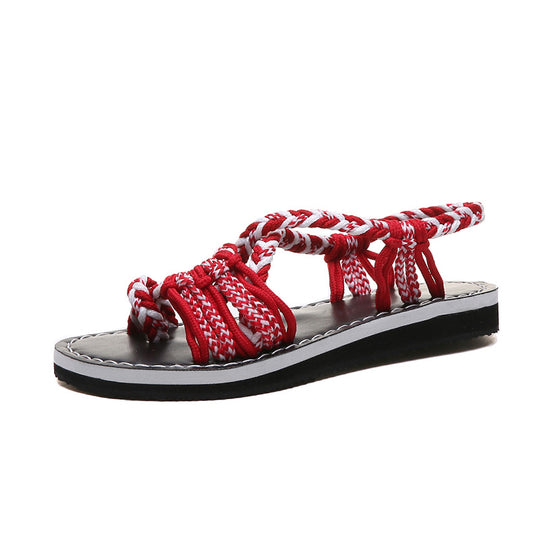 Damen Freizeit-Sandalen mit kunstvoll geflochtenem Riemen-Design R&B
