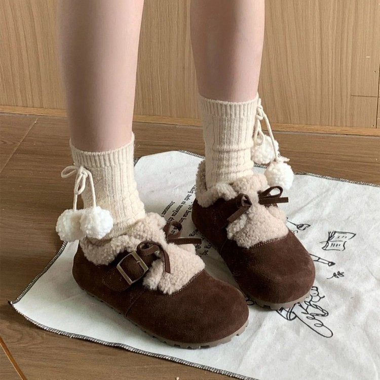Damen Hausschuhe mit kuscheligem Lammfell-Heel von R&B