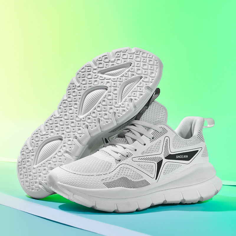 Damen Sportliche Laufschuhe mit atmungsaktiver Oberflächenstruktur und dämpfender Sohle R&B