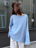 Damen Lässiger Strickpullover mit weitem Schnitt R&B