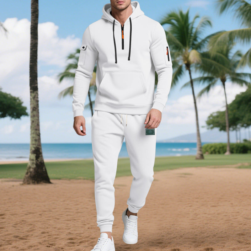 Herren Freizeit-Sweatset mit praktischen Taschen und Kordelzug R&B