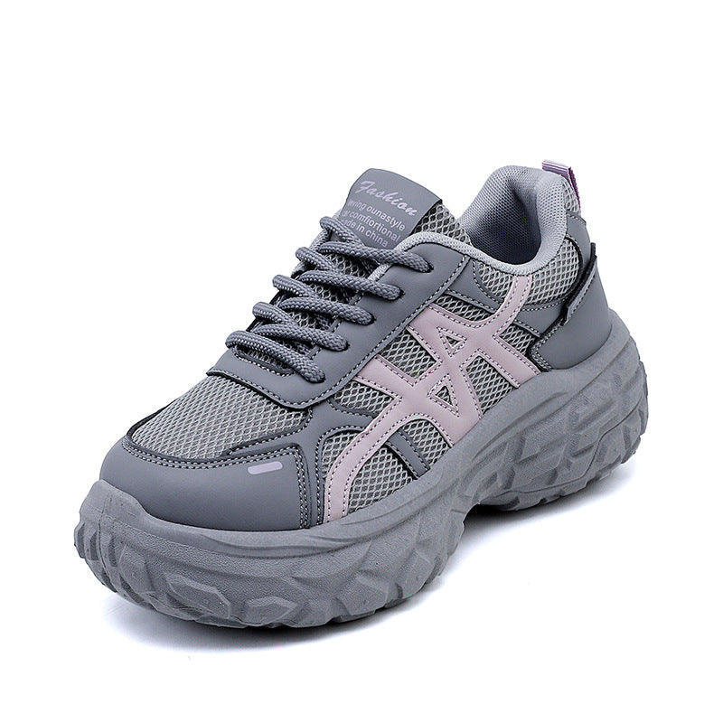 Damen Chunky Sneakers mit atmungsaktivem Mesh-Obermaterial und stoßdämpfender Sohle R&B