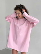 Damen Oversize Langarmshirt mit hohem Kragen R&B