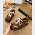 Damen modische Freizeit-Sneaker mit verspieltem Schleifen-Design und weichem Obermaterial R&B