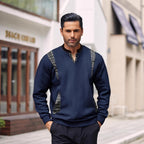 Herren Strickpullover mit modischen Karoelementen R&B