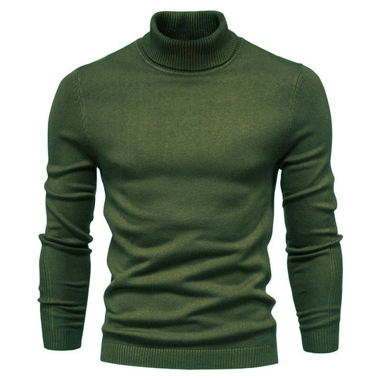 Herren modischer Rollkragenpullover aus feiner Merinowolle R&B