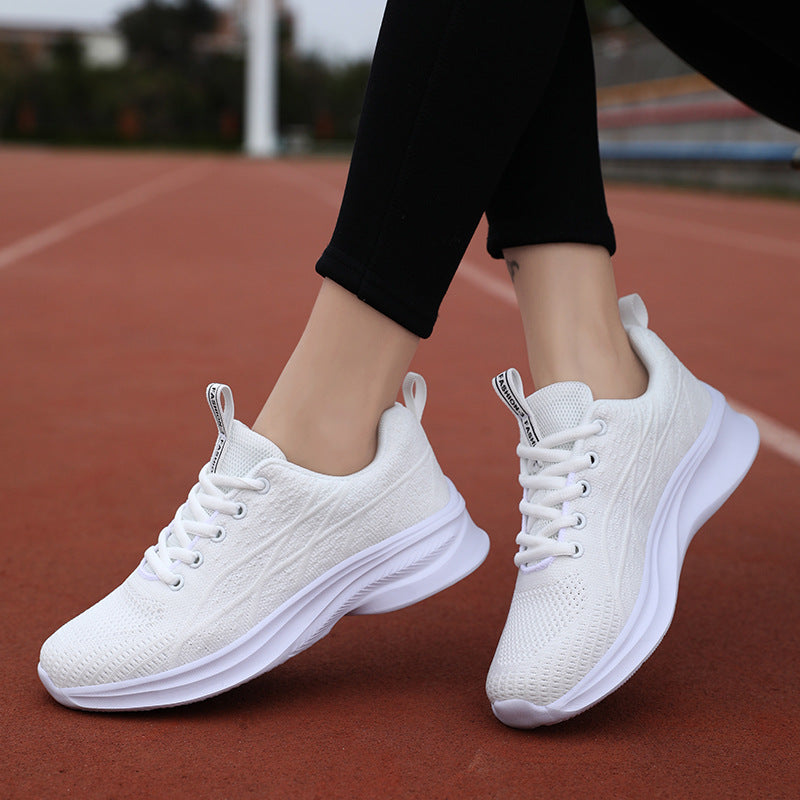 Damen Sportliche Knit-Sneaker mit atmungsaktiver Mesh-Oberfläche und rutschfester Sohle