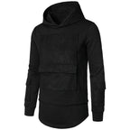 Herren modischer Hoodie mit integrierten Taschen und einzigartigem Design