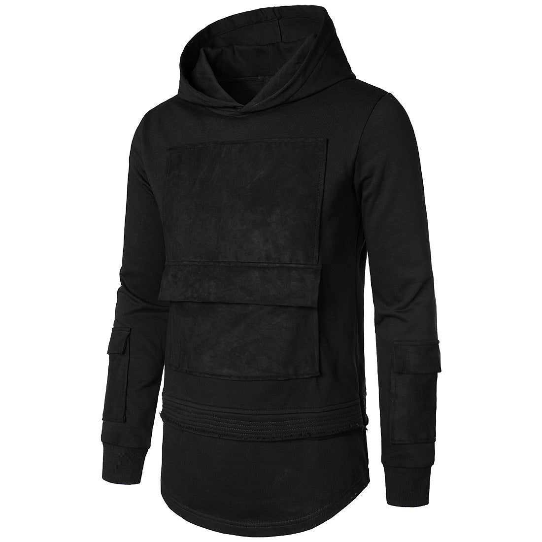 Herren modischer Hoodie mit integrierten Taschen und einzigartigem Design