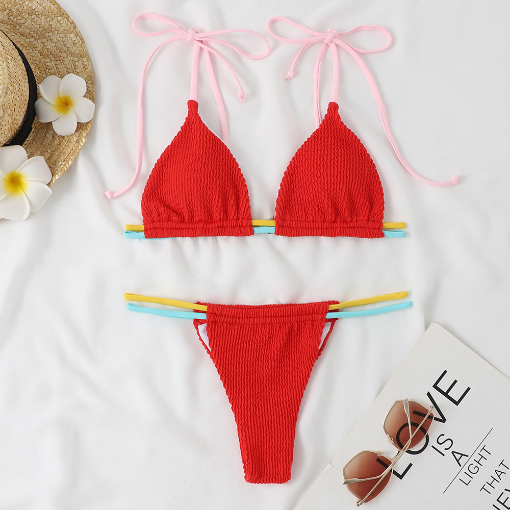 Damen Bikini-Set mit verstellbaren Trägern und kombiniertem Gummibund R&B