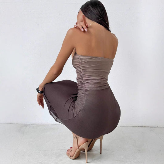 Damen Figürliches Abendkleid mit Raffungen R&B
