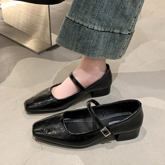 Damen Mary Jane Ballerinas mit elegantem Riemen R&B
