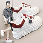 Damen sportliche Plateau Sneakers mit innovativer Dämpfung und atmungsaktiver Mesh-Oberfläche R&B
